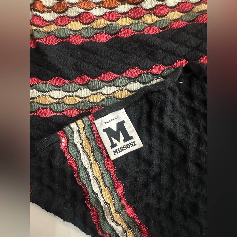 Missoni Black and Multicolor light knitted schawl /wrap